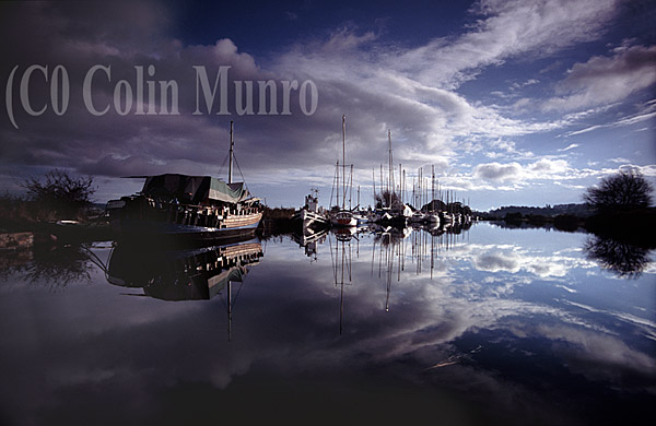 Reflections on Still water, Exeter Canal, Turf Lock Reflections on Still water, Exeter Canal, Turf Lock. Image MBI000228