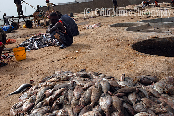Fish salting pans, M'bour, Senegal. Image MBI000609.